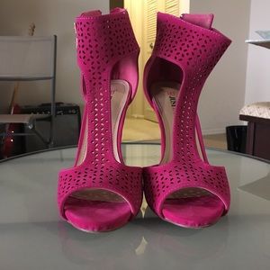 Justfab mesh stiletto heels